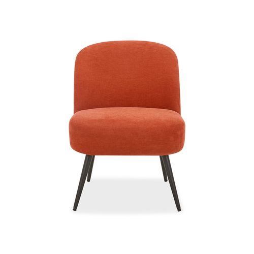 Fauteuil DAHLIA tissu brique