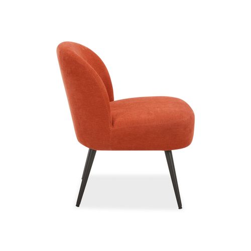 Fauteuil DAHLIA tissu brique