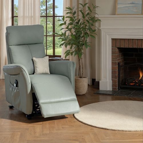 Fauteuil releveur électrique 2 moteurs HAMILTON II cuir et croûte de cuir