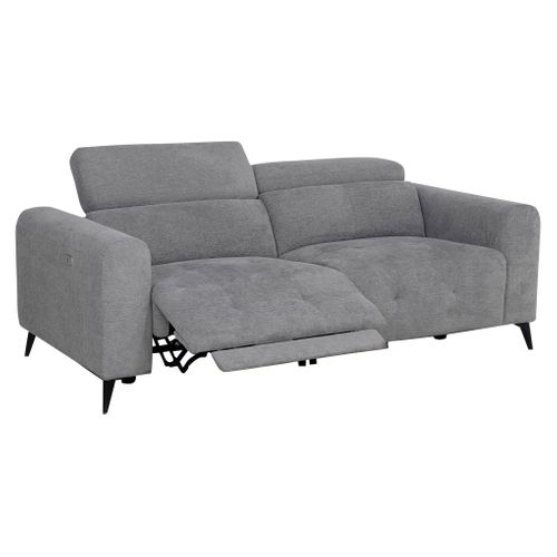 Canapé relax électrique 3 places CHILLY tissu gris