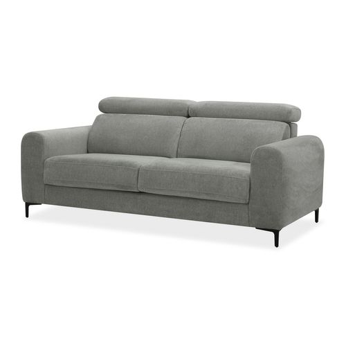 Canapé convertible, 3 places CAMILLE tissu gris
