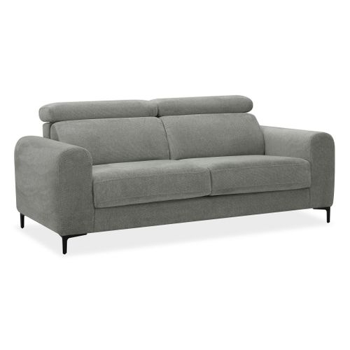 Canapé convertible, 3 places CAMILLE tissu gris