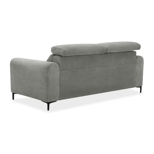 Canapé convertible, 3 places CAMILLE tissu gris