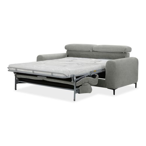 Canapé convertible, 3 places CAMILLE tissu gris