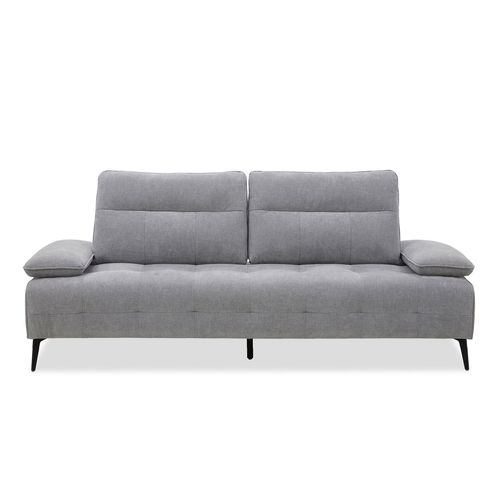 Canapé relax 3 places PIERRE tissu gris clair