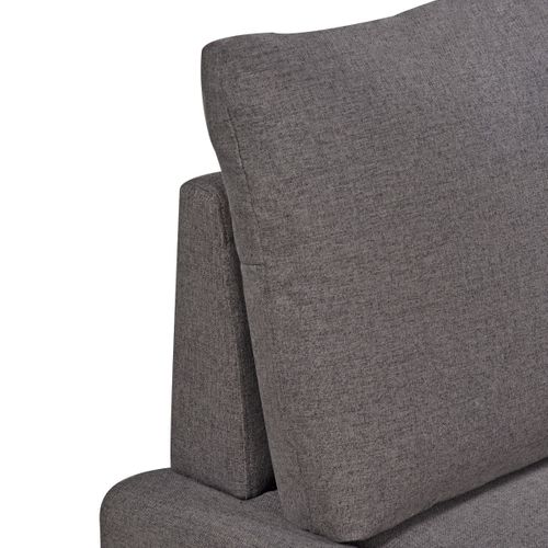 Canapé d'angle convertible méridienne réversible CAMPUS tissu gris foncé