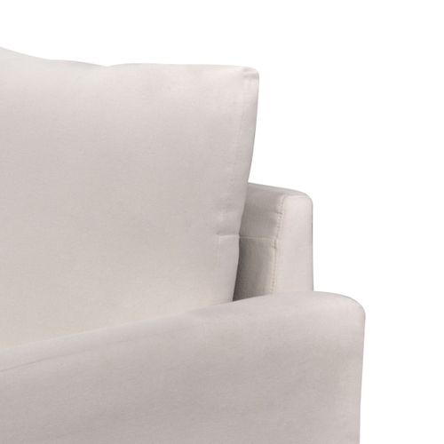 Canapé d'angle convertible méridienne réversible CAMPUS tissu crème