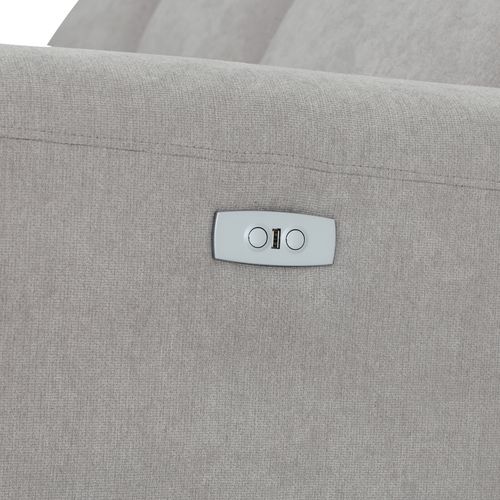 Canapé d'angle relax droit ENGLO tissu gris clair