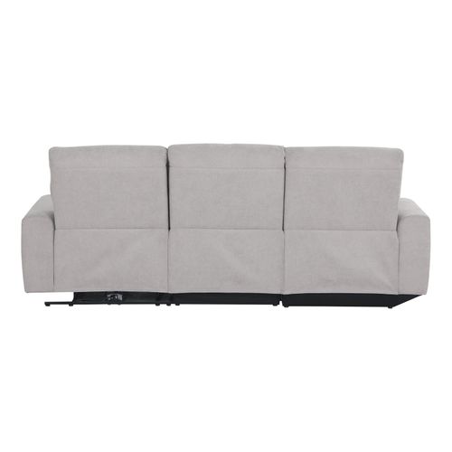 Canapé d'angle relax gauche ENGLO tissu gris clair