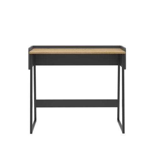 Bureau ENZO imitation chêne et noir