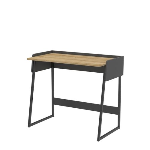 Bureau ENZO imitation chêne et noir
