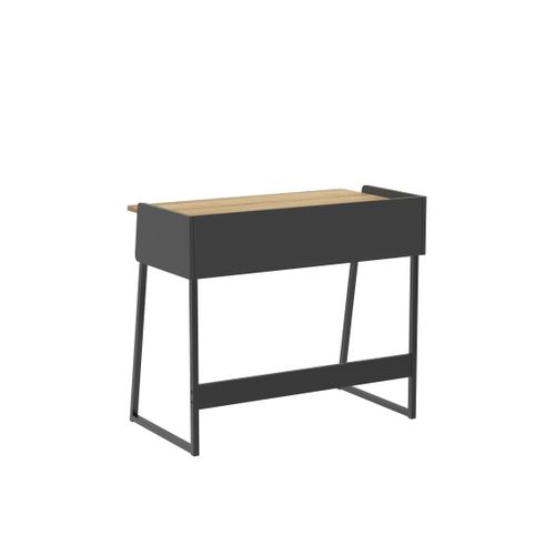 Bureau ENZO imitation chêne et noir