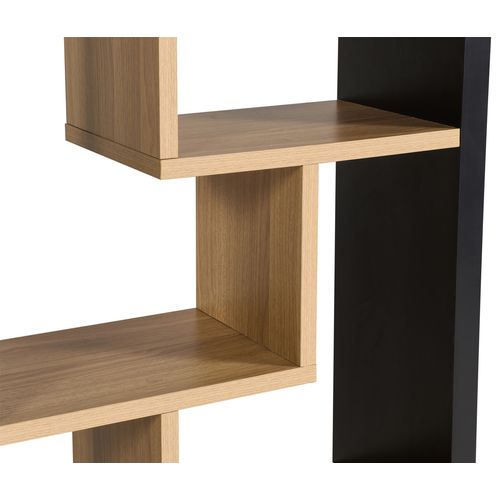 Bibliothèque séparation MEGAN imitation chêne et noir