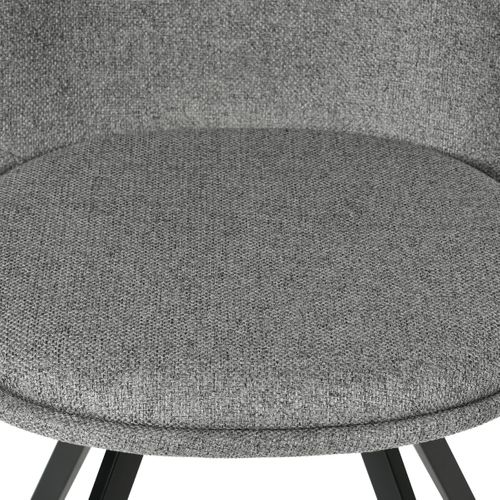 Lot de 4 chaises pivotantes ROSE tissu gris