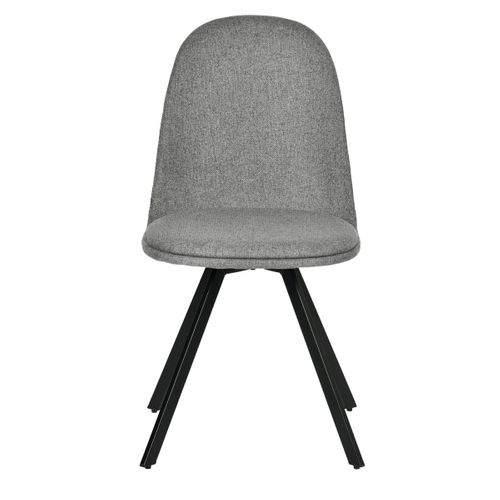 Lot de 4 chaises pivotantes ROSE tissu gris