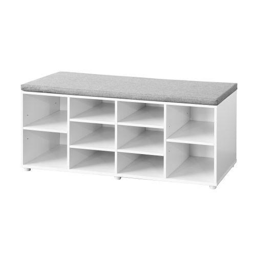 Banc à chaussures L. 104 cm LEO Blanc