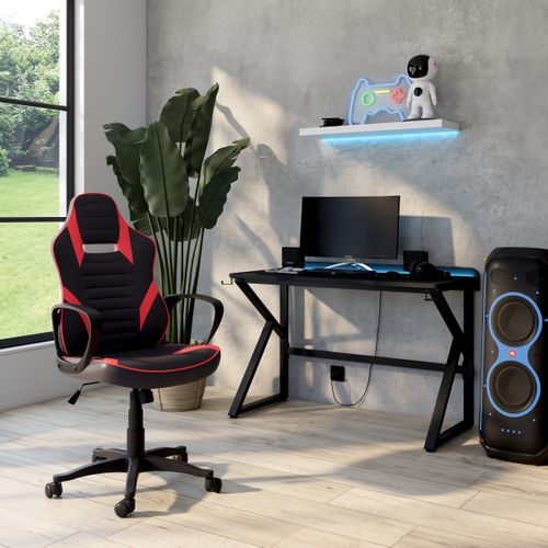 Bureau gamer avec LED BXGAMING Noir EZIO