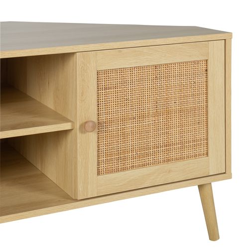 Meuble TV D'angle BEA imitation chêne