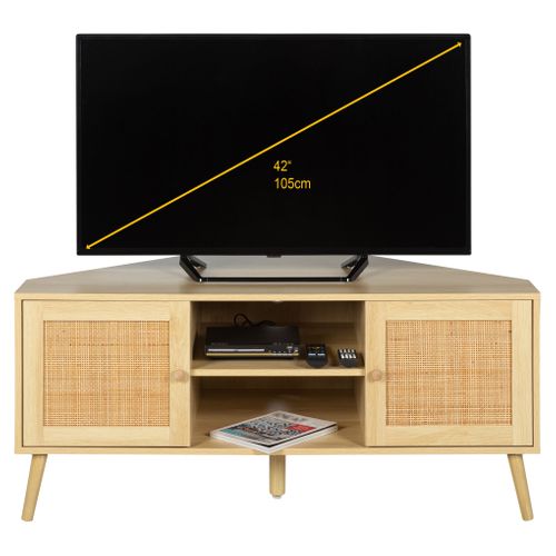 Meuble TV D'angle BEA imitation chêne