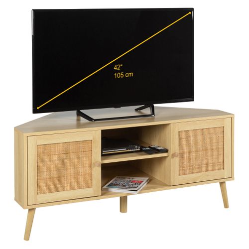 Meuble TV D'angle BEA imitation chêne