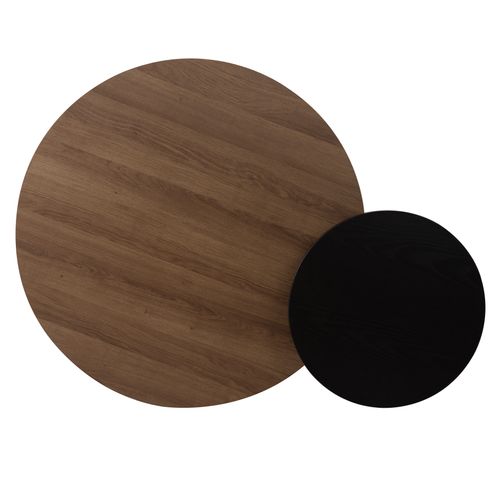 Table basse EDDY imitation noir et chêne