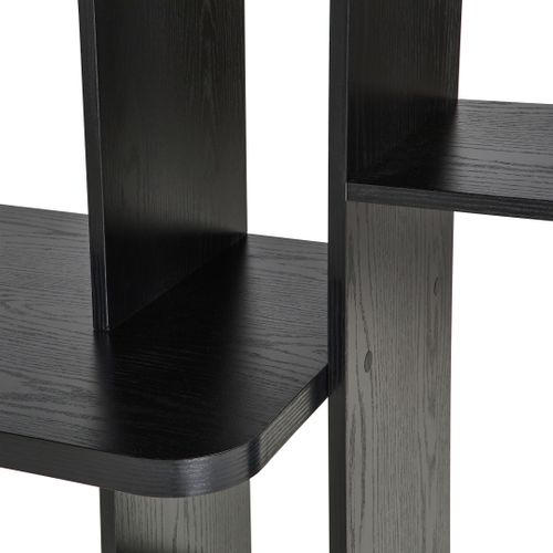 Bureau avec bibliothèque LOAN noir