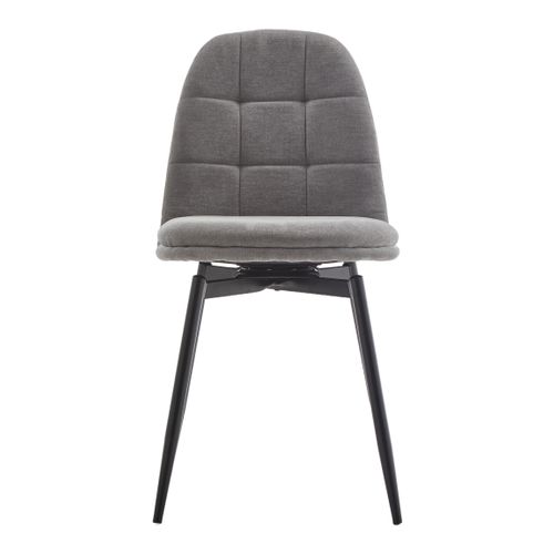 Lot de 4 chaises pivotantes LAURIE tissu gris