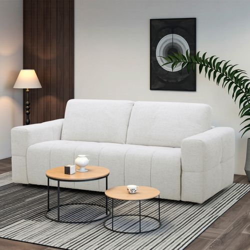 Canapé convertible, 3 places NOMEA tissu grège