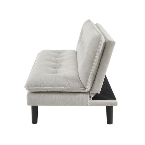 Banquette-lit ESTELLE tissu gris