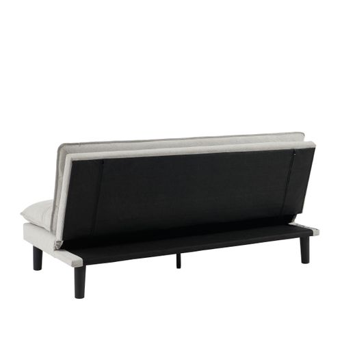 Banquette-lit ESTELLE tissu gris