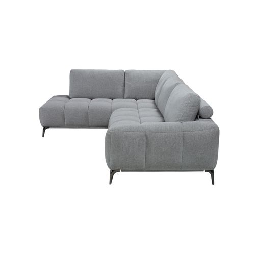 Canapé d'angle gauche LOTTIE tissu gris