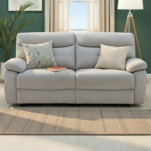 Canapé relax 3 places SANDRO tissu beige