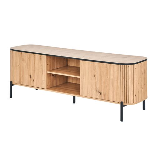 Meuble TV L. 160 cm ADRIAN Imitation chêne