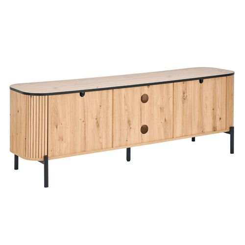 Meuble TV L. 160 cm ADRIAN Imitation chêne