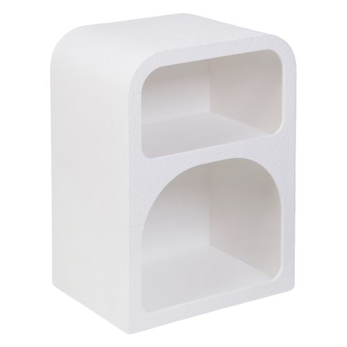 Chevet 2 niches H.55 cm NAXOS blanc texturé