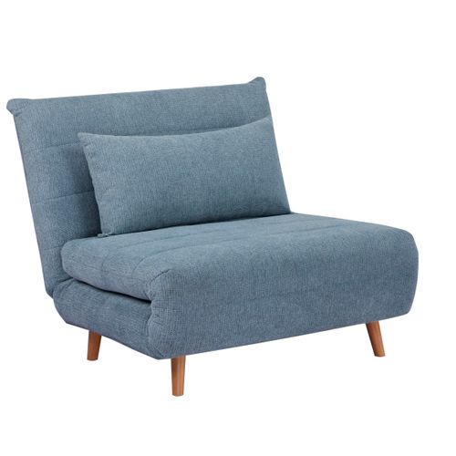 Fauteuil convertible IGLOO tissu bleu