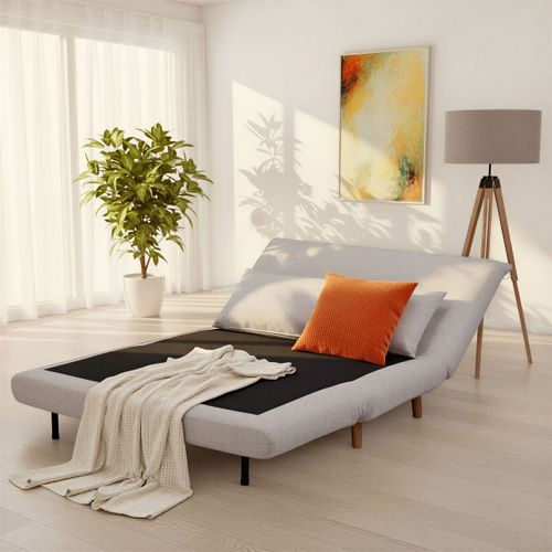 Canapé 2 places convertible IGLOO tissu beige