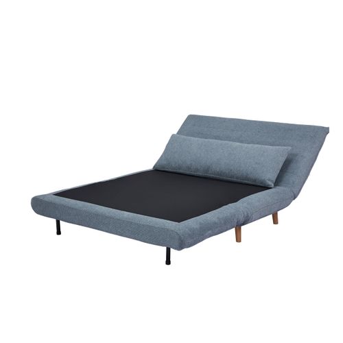 Canapé 2 places convertible IGLOO tissu bleu