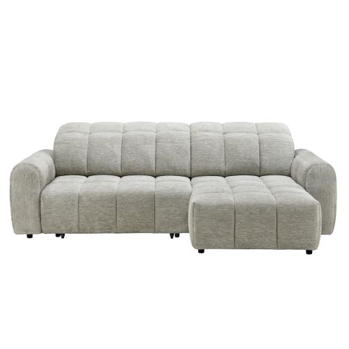 Canapé relax électrique CHARLES II méridienne droite grege