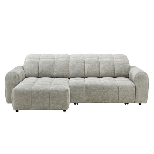 Canapé relax électrique CHARLES II méridienne gauche grege