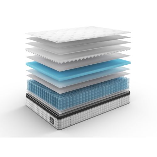 Matelas ressorts 140x190 cm avec 6 cm mémoire de forme NUVIA ép. 30 cm