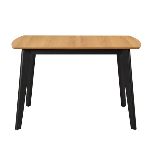 Table extensible L120-160 cm MALENA scandinave bois et noir