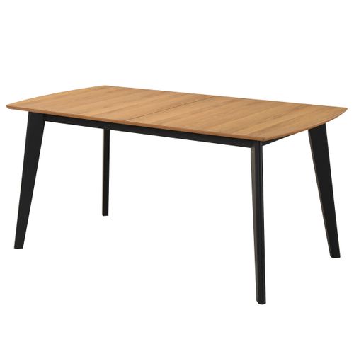 Table extensible L120-160 cm MALENA scandinave bois et noir