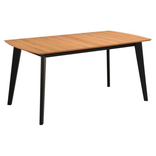 Table extensible L120-160 cm MALENA scandinave bois et noir