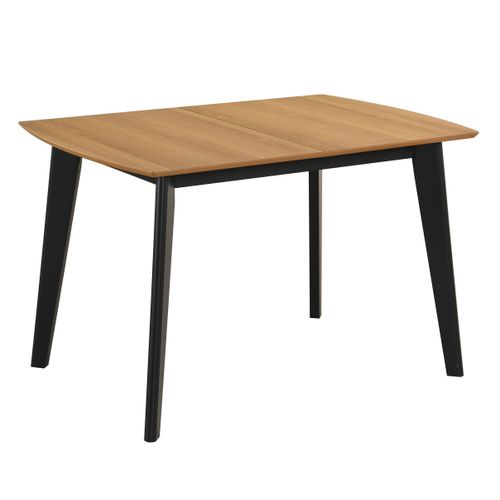Table extensible L120-160 cm MALENA scandinave bois et noir