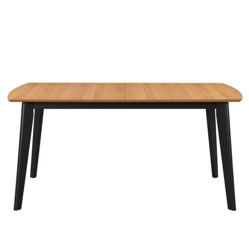 Table extensible L120-160 cm MALENA scandinave bois et noir