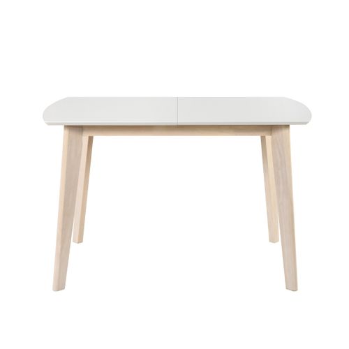 Table extensible L120-160 cm MALENA scandinave blanc et chêne