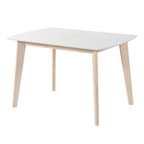 Table extensible L120-160 cm MALENA scandinave blanc et chêne