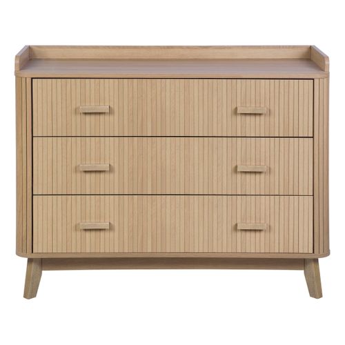Commode 3 tiroirs OSAKA Imitation chêne
