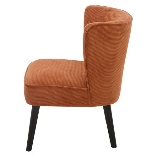 Fauteuil HARRY III tissu velours terracotta